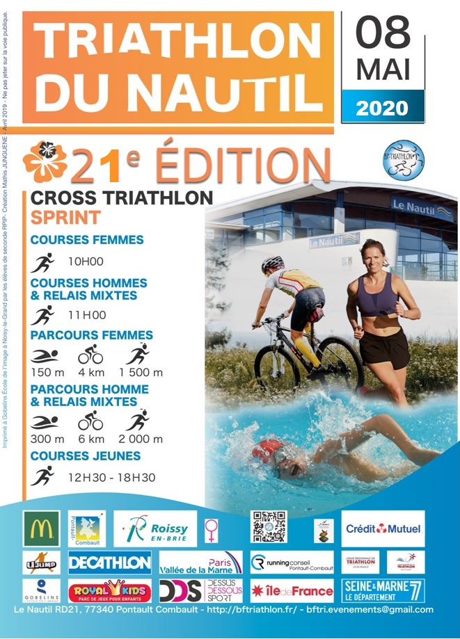 21ème édition du Triathlon du Nautil ! 8 Mai 2020